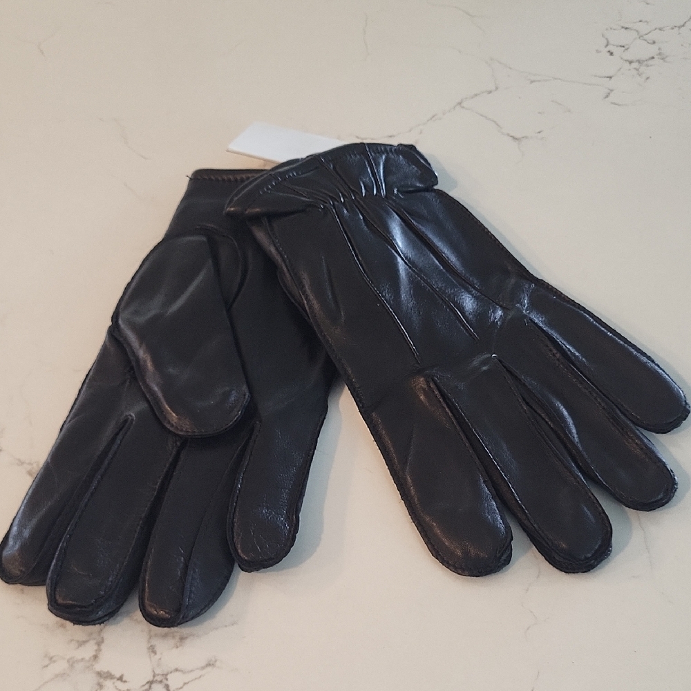 Apt. 9 Men's Sleek Black Leather Gloves
